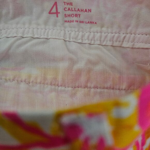 Lilly Pulitzer Woman`s Callahan Shorts pink and yellow size 4 - Picture 5 of 6